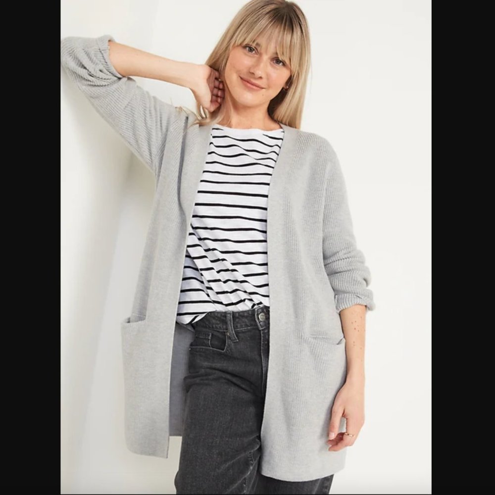 🍃EUC🍃 Old Navy Long Gray Cardigan - Super Soft Cozy Gray Cardigan with Pockets